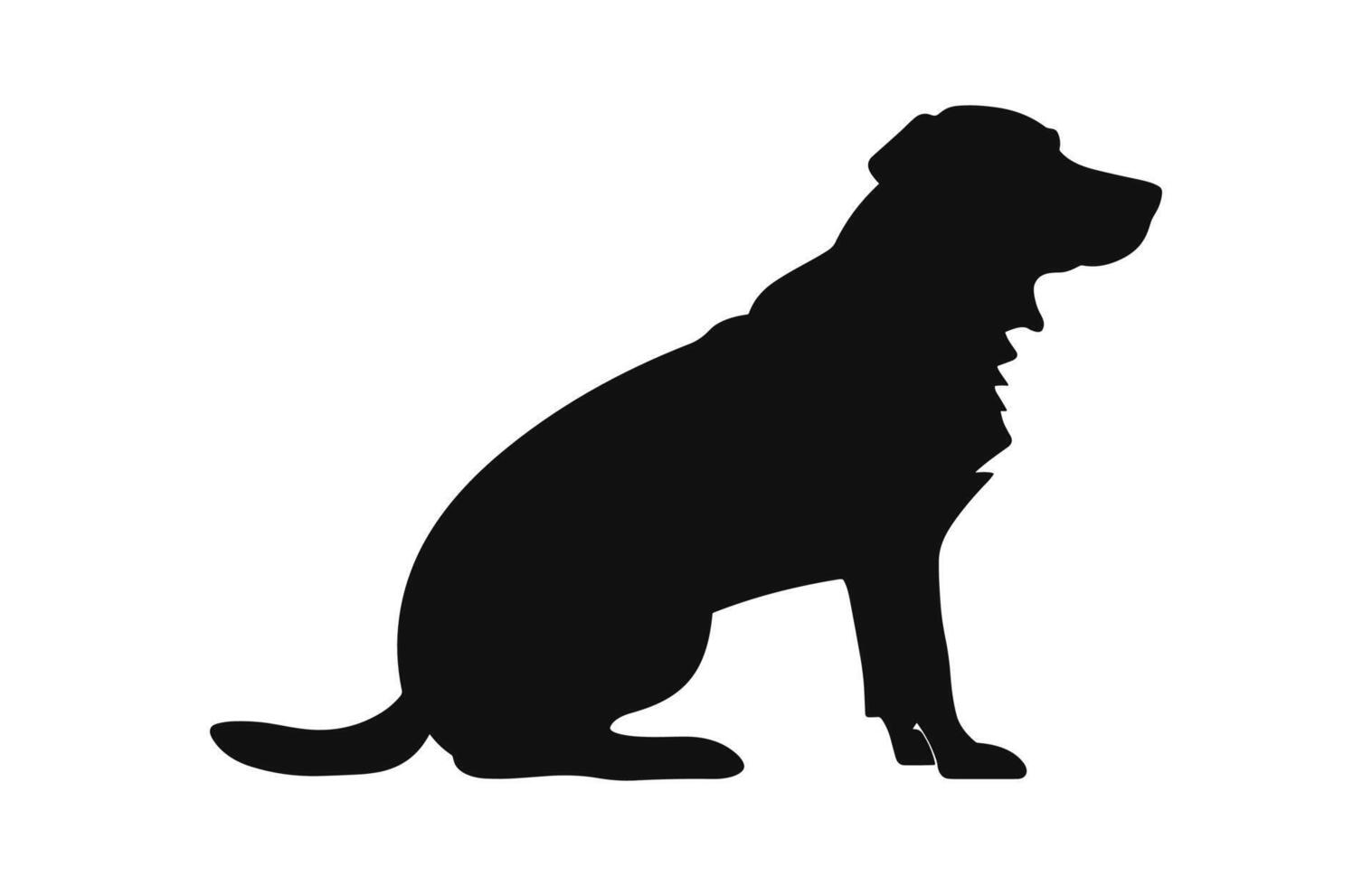 alabai hond vector zwart silhouet geïsoleerd Aan een wit achtergrond