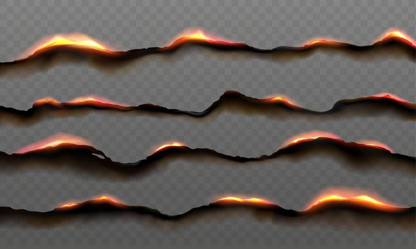 papier brandend randen. realistisch 3d vector perkament