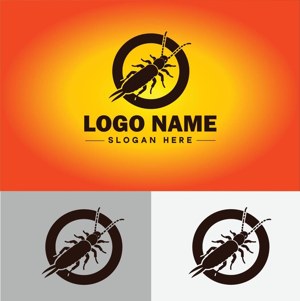 oorworm logo vector kunst icoon grafiek voor bedrijf merk icoon oorworm logo sjabloon