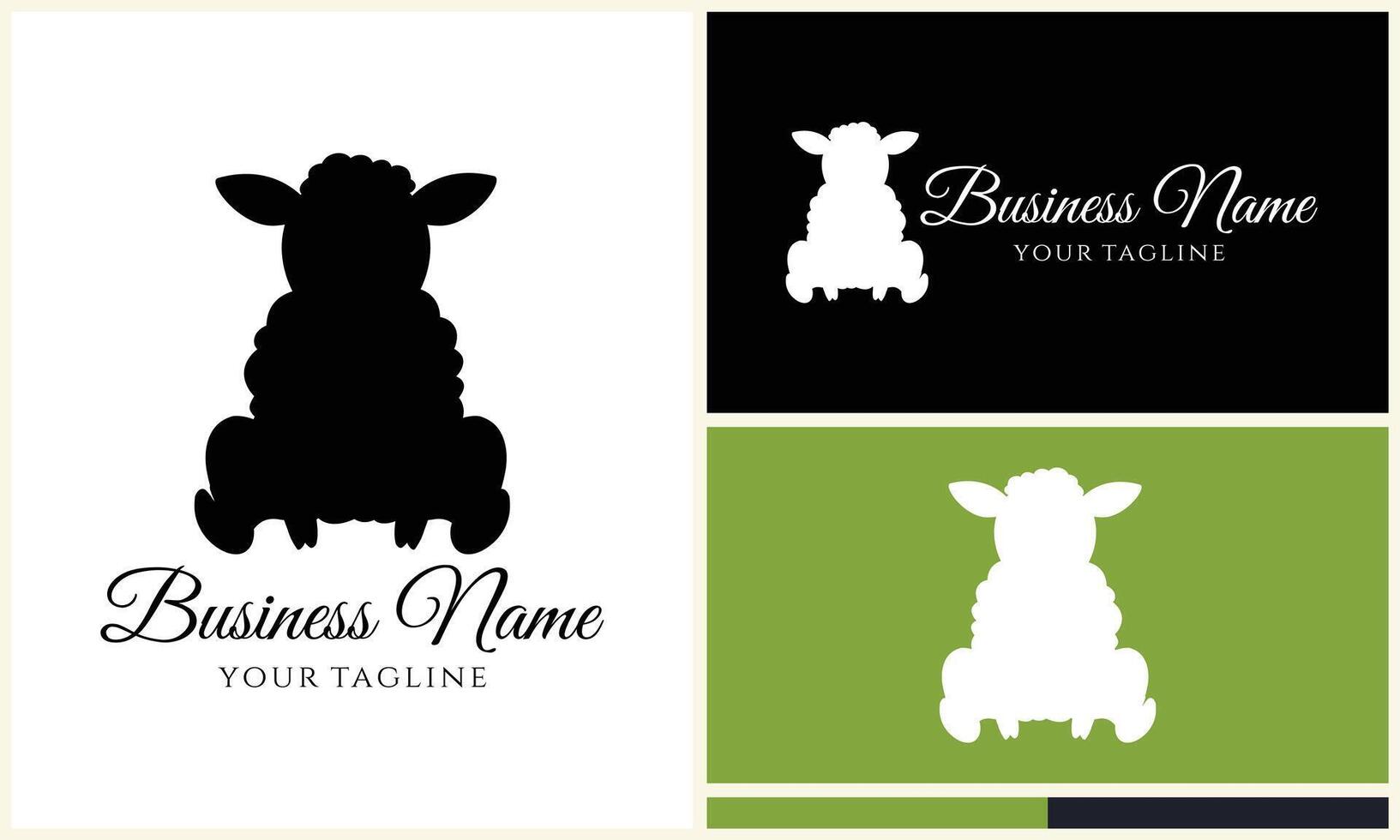 silhouet schapen geit logo sjabloon vector