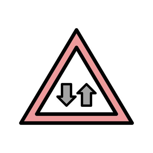 Vector tweerichtingsverkeer pictogram