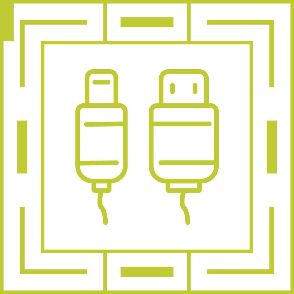 USB kabel vector icoon