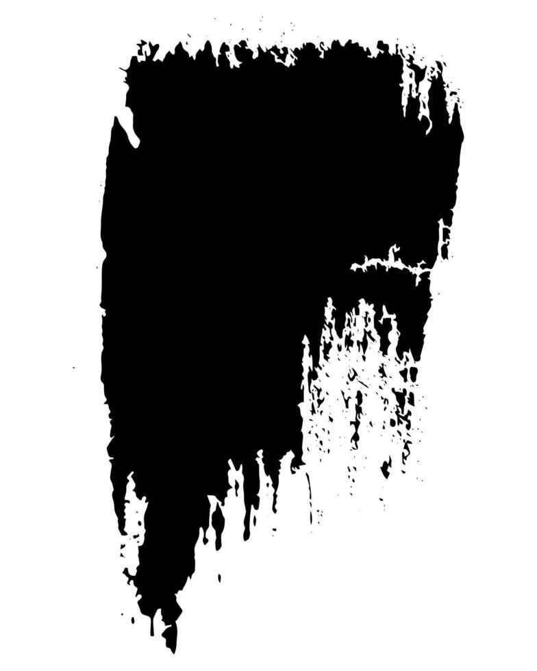 zwart inkt spatten, een spatten wijnoogst structuur zwart en wit reeks van vlekken, spatten, borstel beroertes plons, reeks van waterverf borstel slagen, zwart en wit verf beroerte borstel Aan wit vector