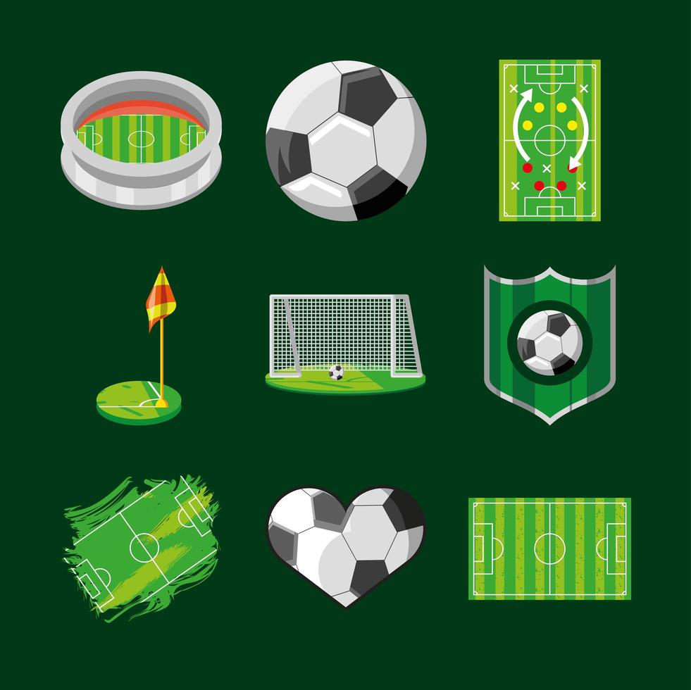 voetbal sport pictogrammen vector