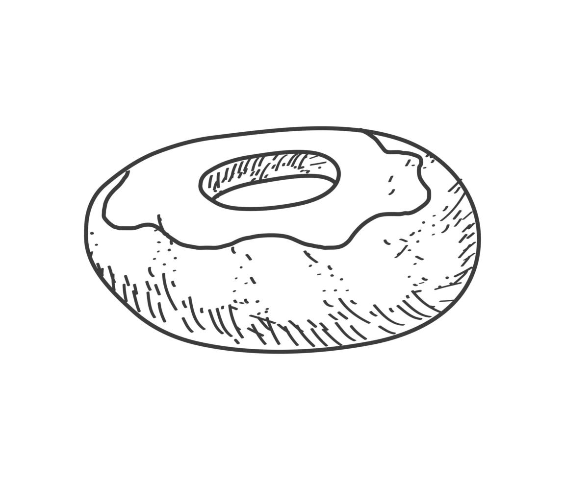 zoet donutdessert vector