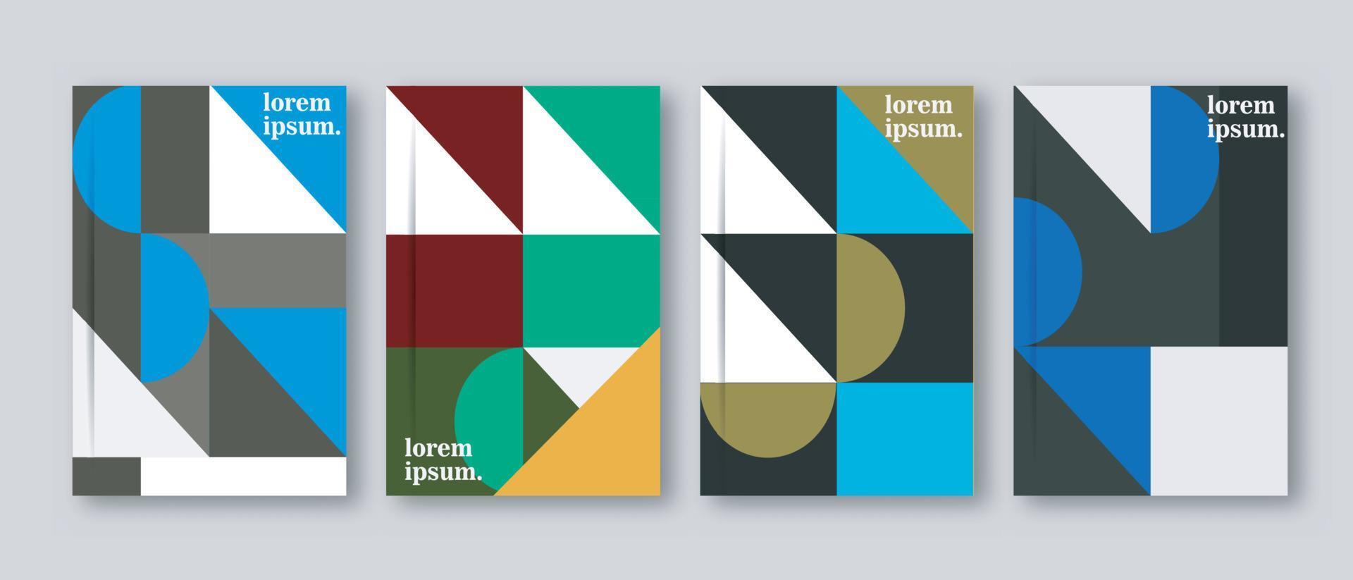 retro geometrische covers ontwerp, vectorillustratie vector