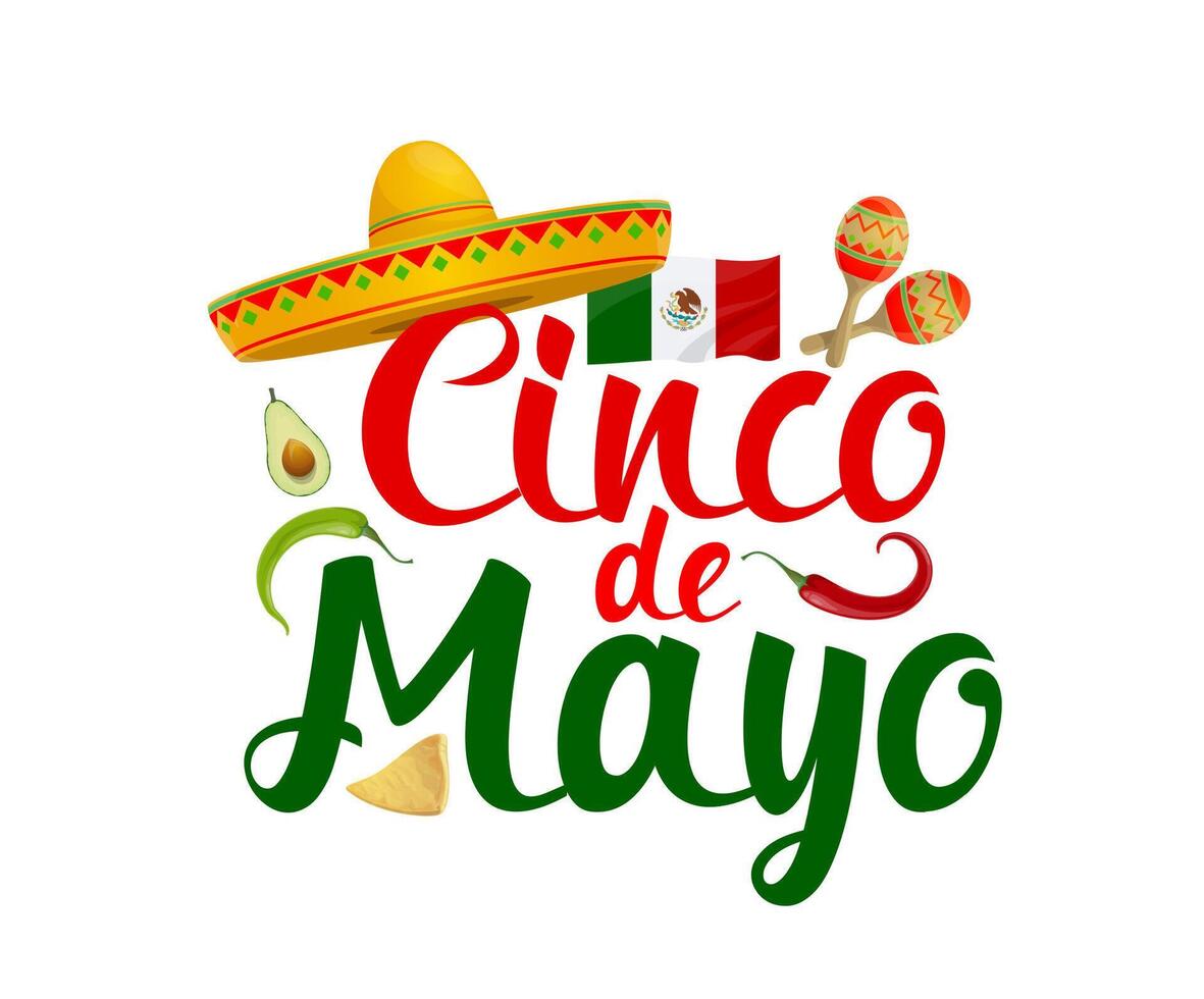 cinco de mayo Mexicaans t-shirt afdrukken vector embleem