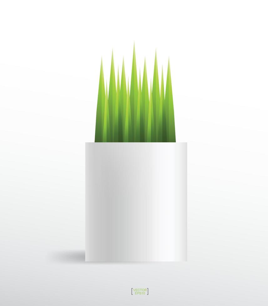 decoratie plant in bloempot voor interieurdecoratie. vector. vector