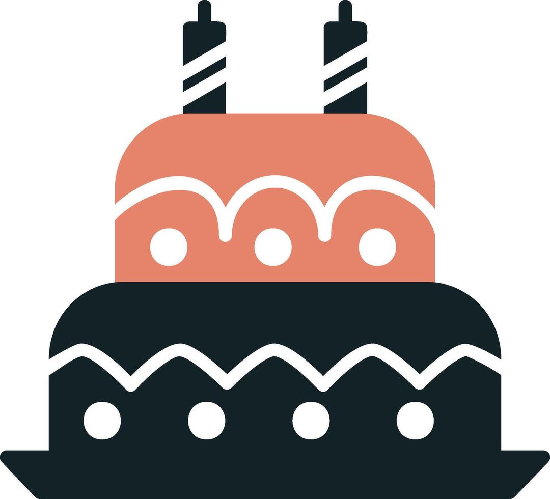 verjaardag taart vecto icoon vector