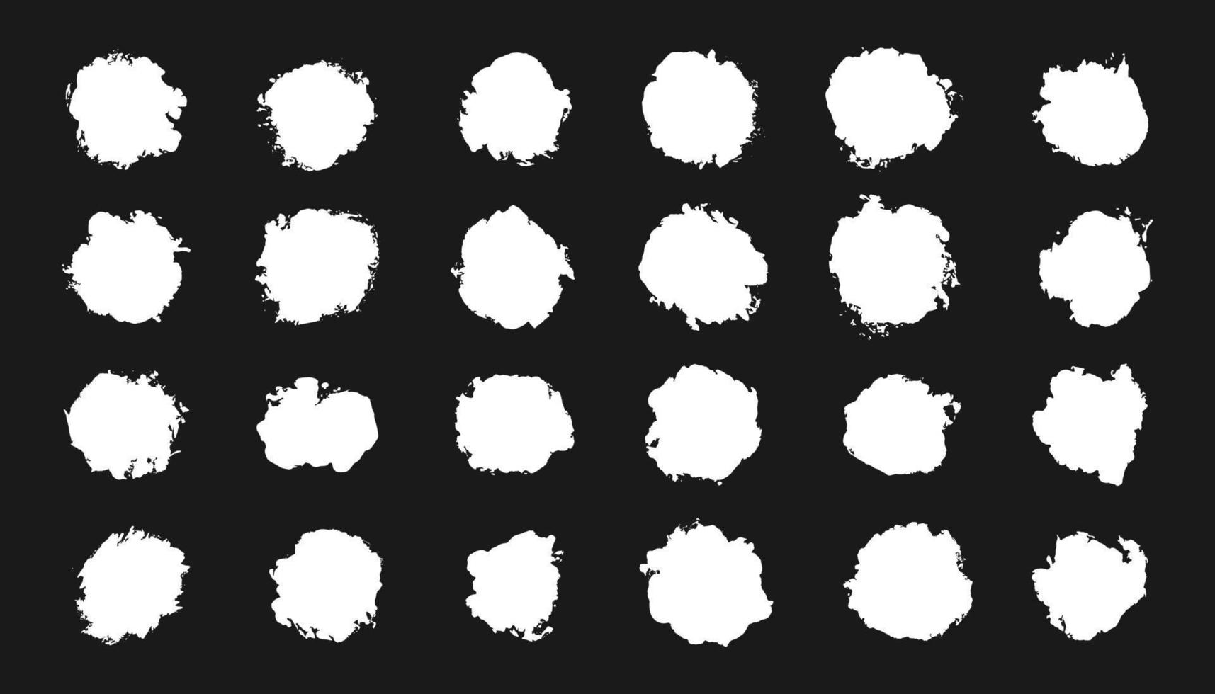 abstracte witte inkt grunge splatters set vector