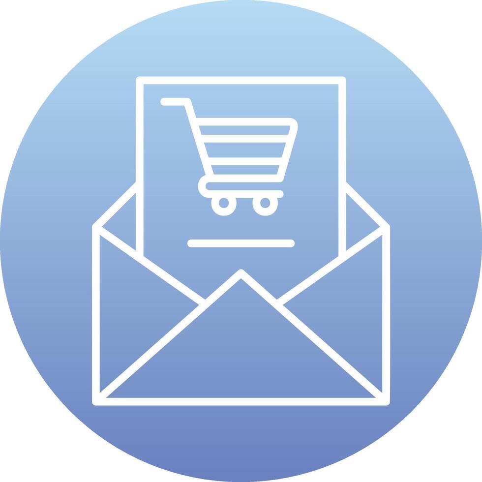 boodschappen doen e-mail vecto icoon vector