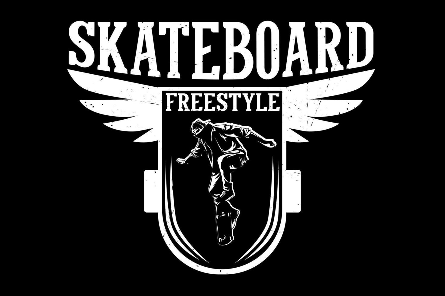 skateboard freestyle silhouet ontwerp vector