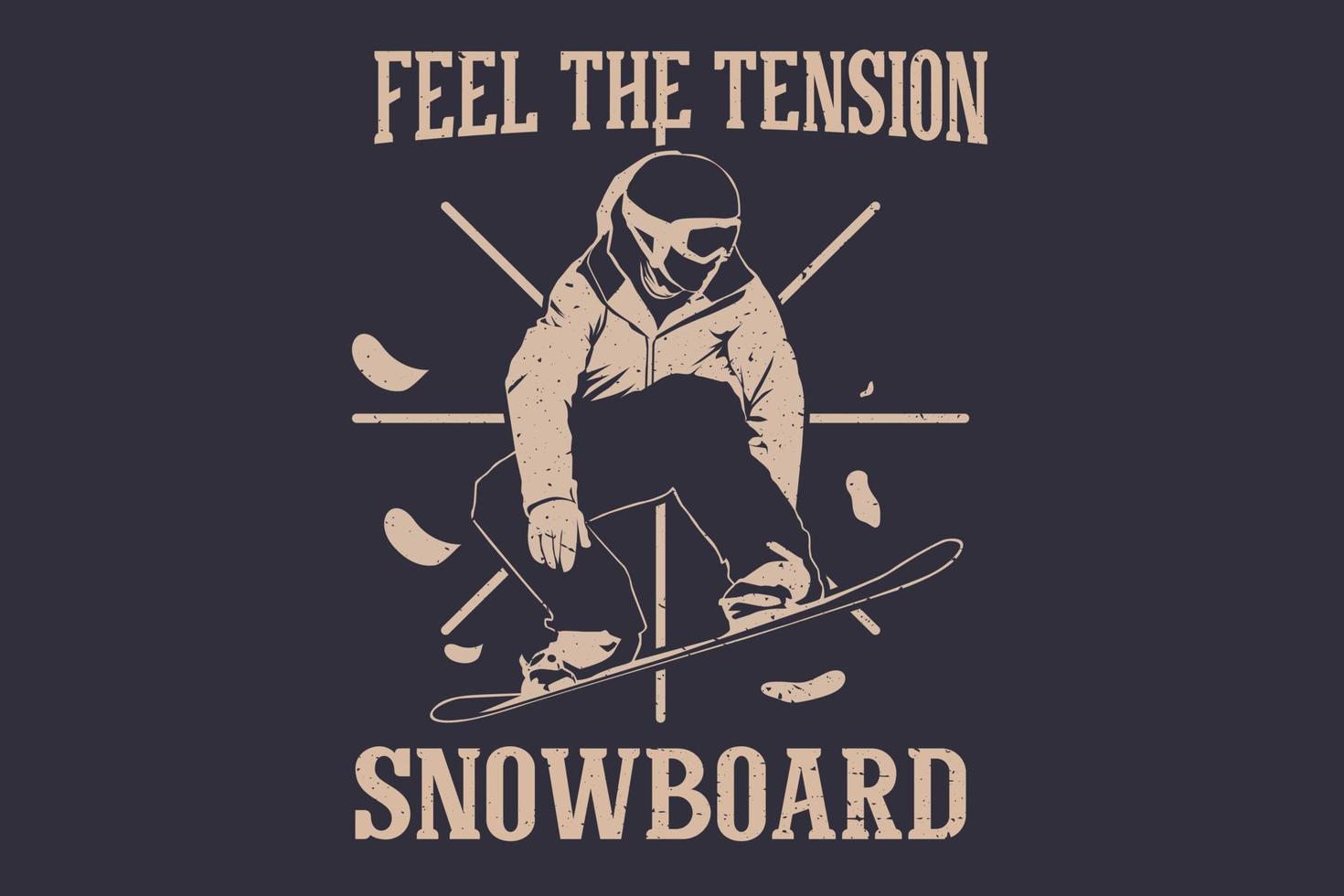 snowboarden voel het ontwerp van het spanningssilhouet vector