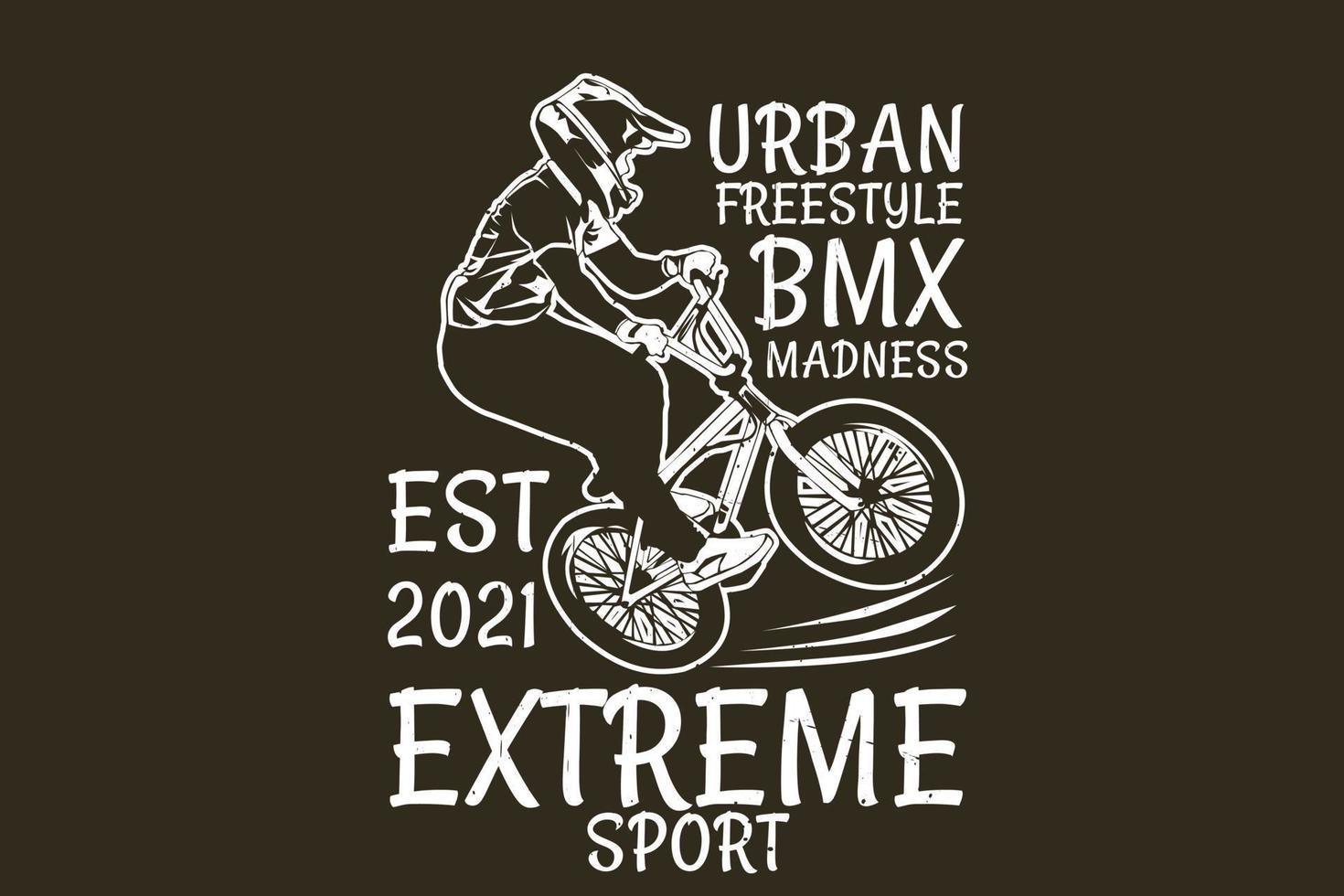 extreme sport fiets waanzin silhouet ontwerp vector