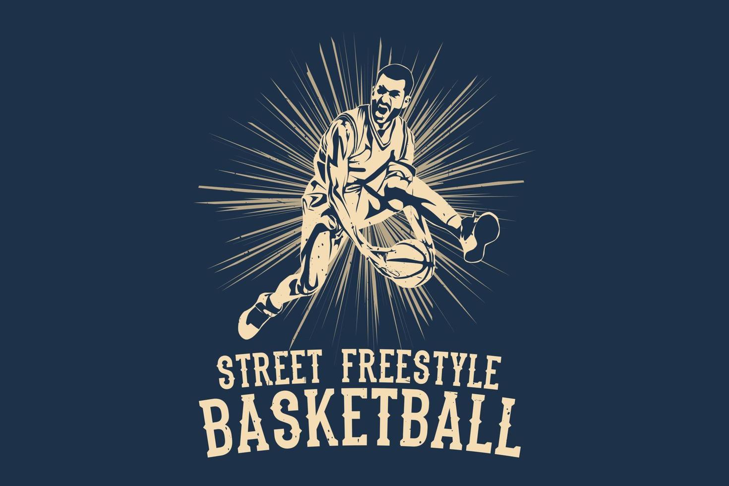 straat freestyle basketbal silhouet ontwerp vector