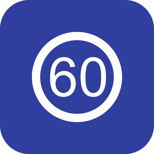 Vector Snelheidslimiet 60 pictogram