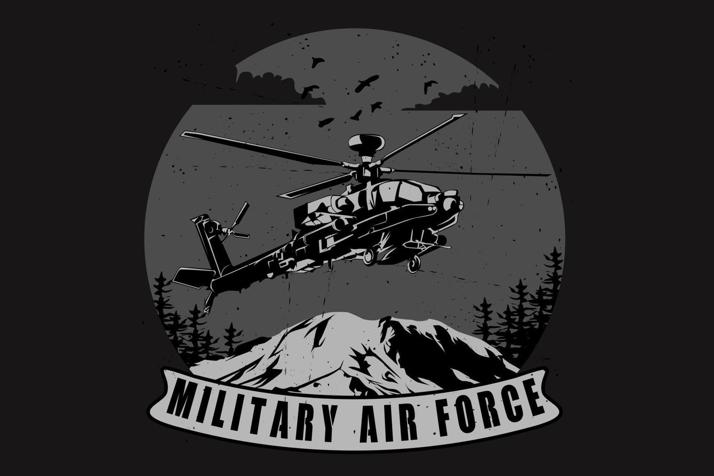 militaire luchtmacht silhouet ontwerp vector