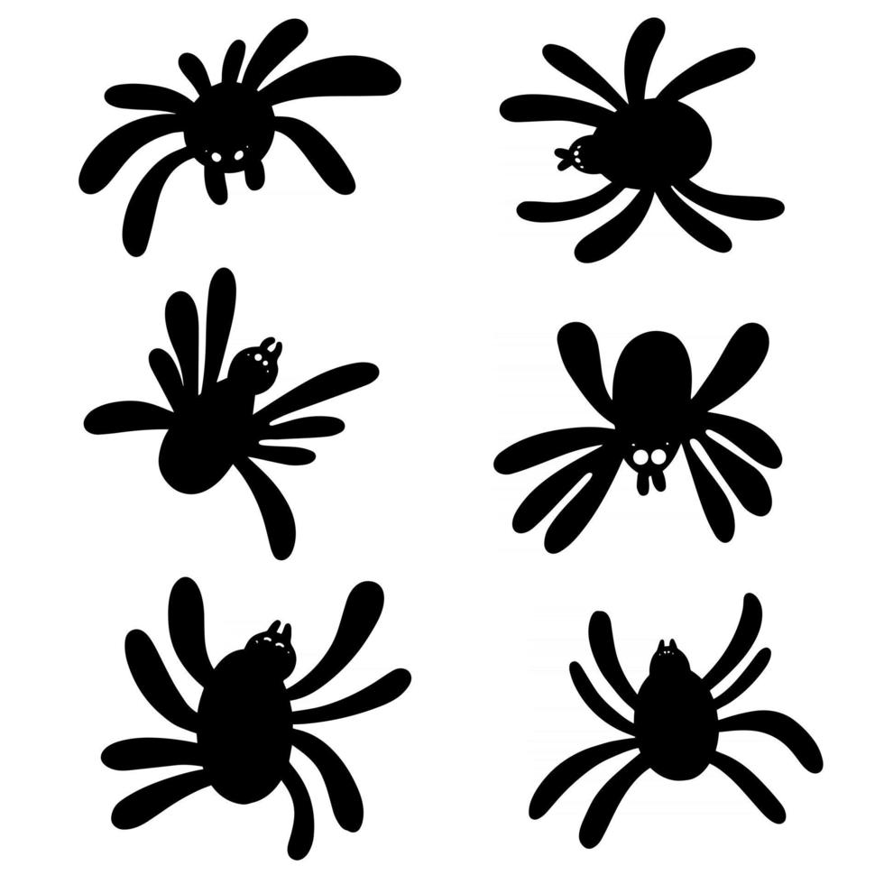 set van spinnen vector