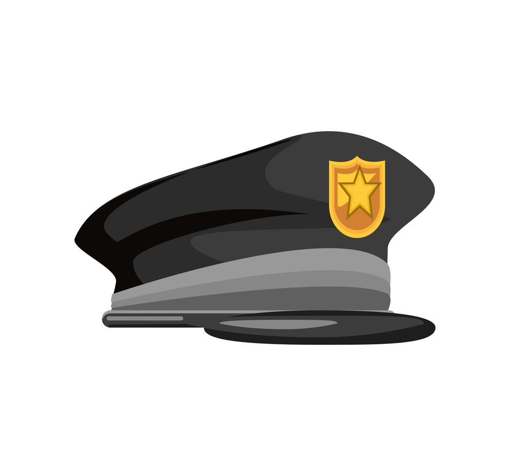 uniform hoed politie vector