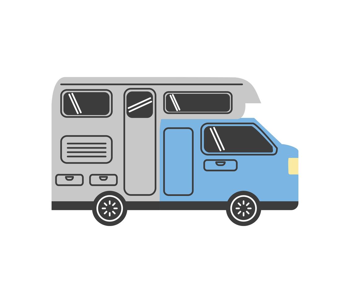 camper auto reizen vector