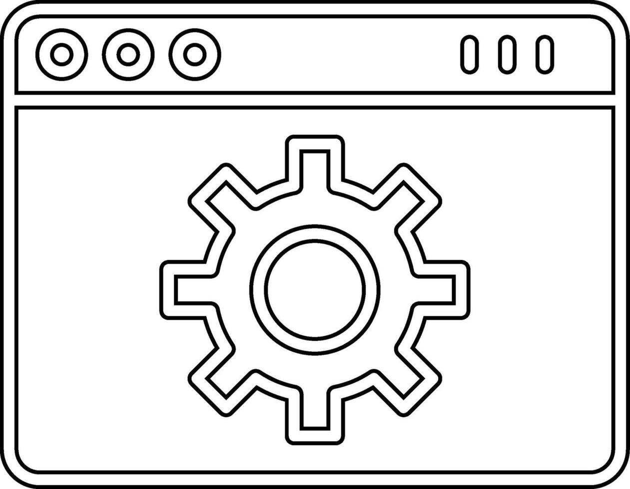 web bladzijde instelling vecto icoon vector