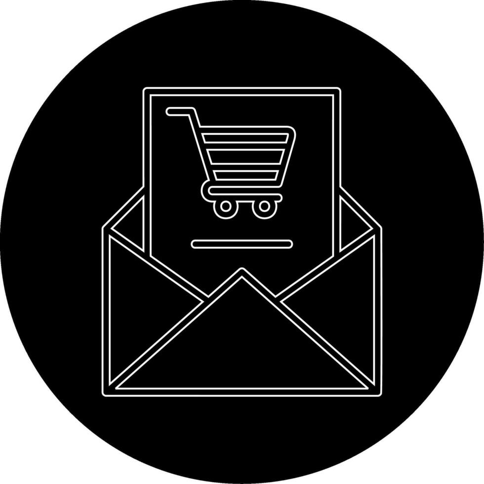 boodschappen doen e-mail vecto icoon vector