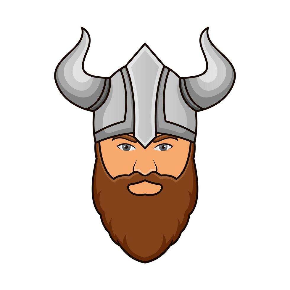 nordic viking raider mascotte hoofd ontwerp vector