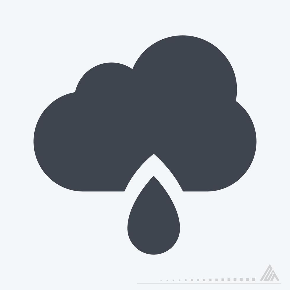 pictogram regen 2 - glyph-stijl vector