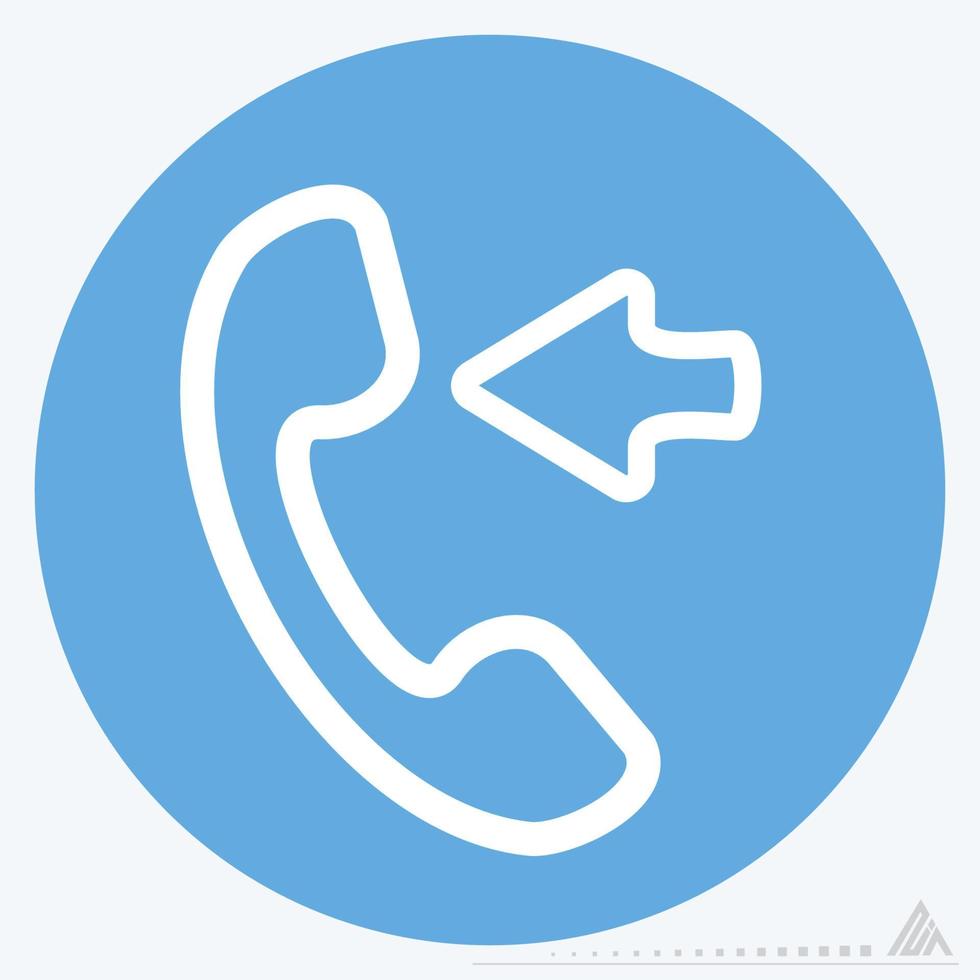 pictogram telefoon inkomend - blauwe ogen stijl vector