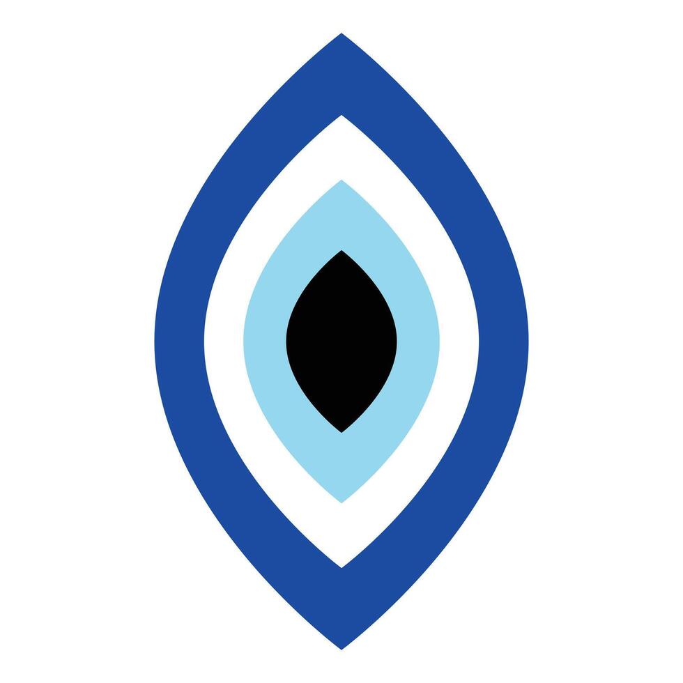 onheil oog vector - symbool van bescherming - blauw Turks