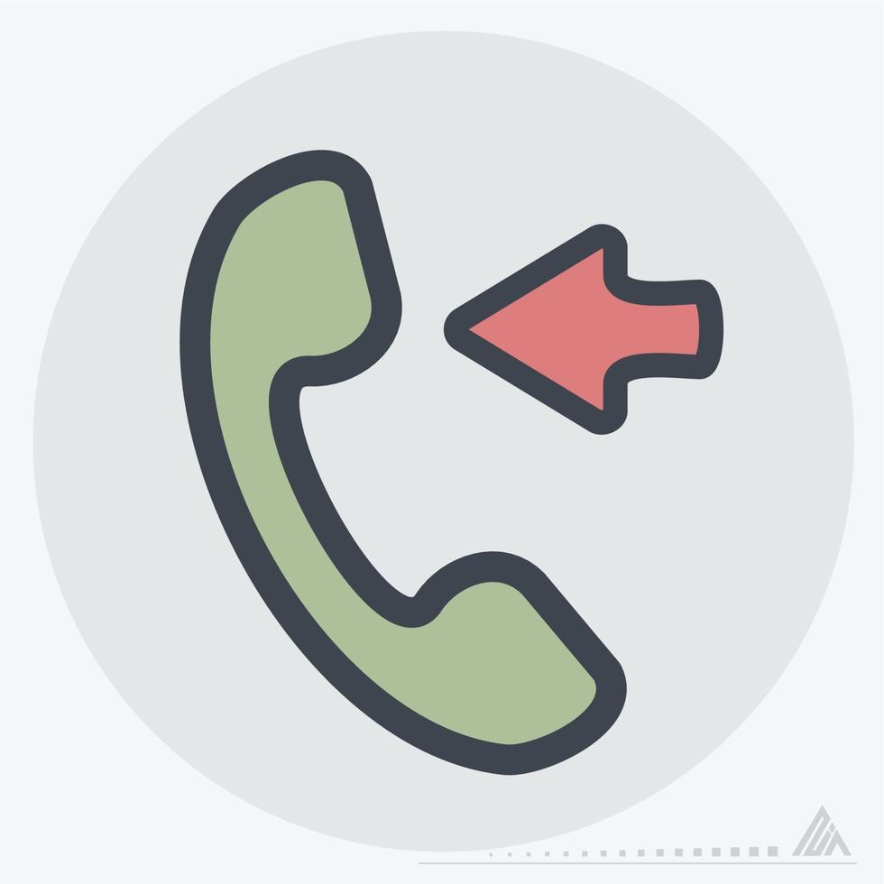 pictogram telefoon inkomend - kleur partnerstijl vector