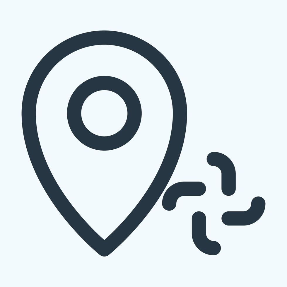 pictogram gps toevoegen - lijngesneden stijl vector