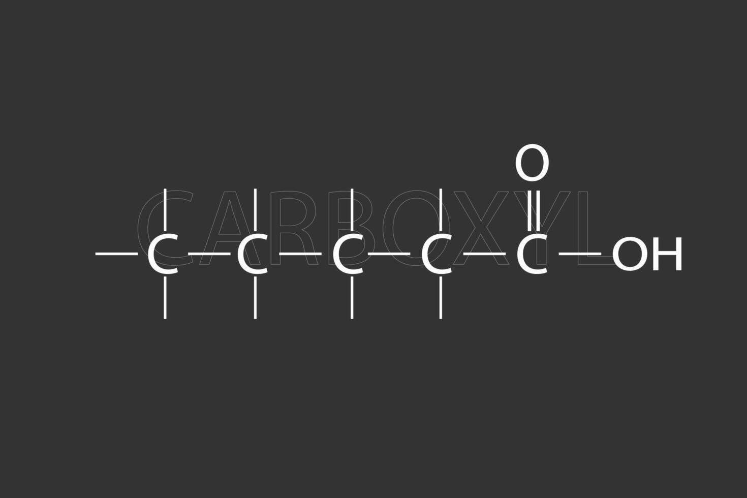 carboxyl moleculair skelet- chemisch formule vector