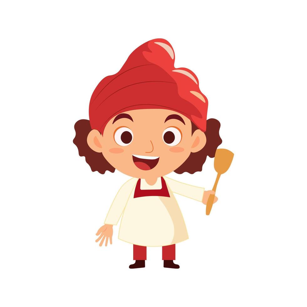 kinderen koken vector illustratie. weinig chef vector illustratie ontwerp