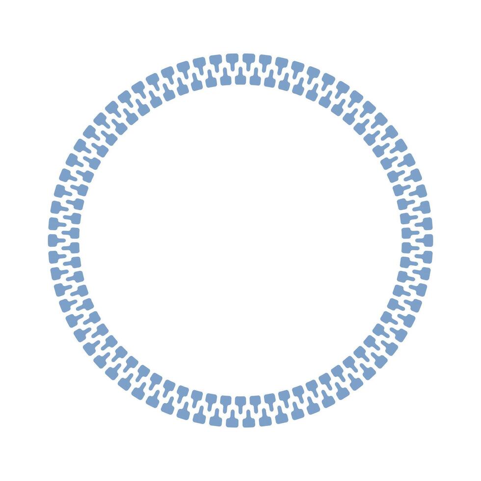 blauw cirkel rits icoon vector illustratie