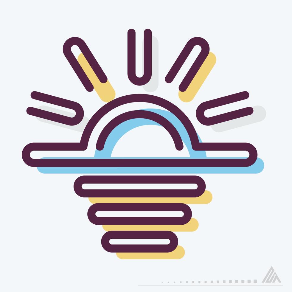 pictogram zonsopgang - mbe syle vector