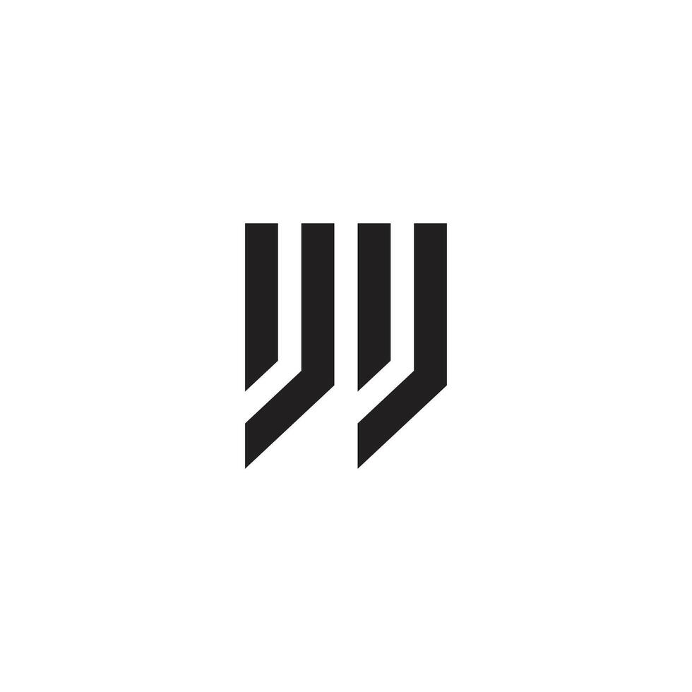 abstract futuristische brief w logo vector