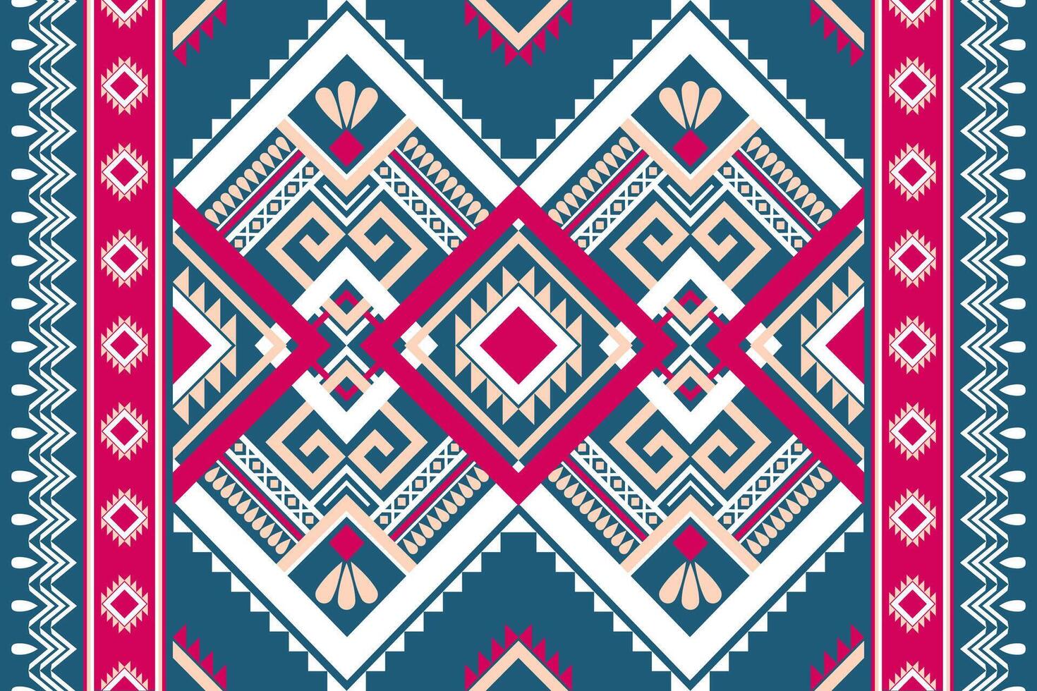 meetkundig naadloos etnisch patroon. meetkundig etnisch patroon kan worden gebruikt in kleding stof ontwerp voor kleren, inpakken, textiel, borduurwerk, tapijt, tribal patroon vector