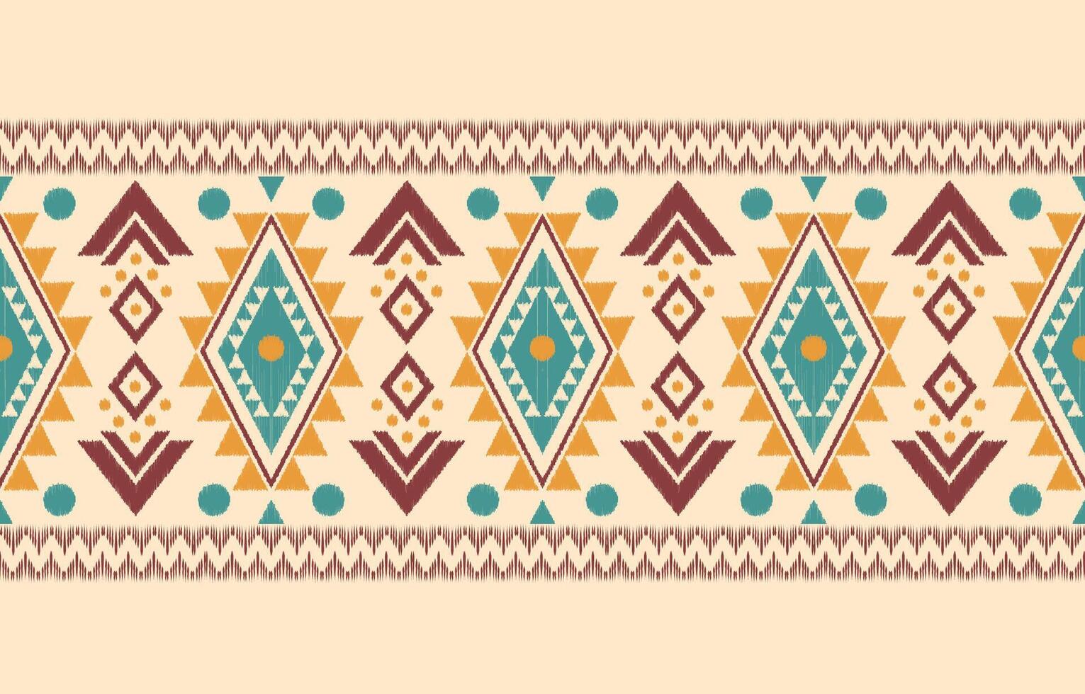 etnisch abstract ikat kunst. aztec ornament afdrukken. meetkundig etnisch patroon naadloos kleur oosters. ontwerp voor achtergrond ,gordijn, tapijt, behang, kleding, inpakken, batik, vector illustratie.