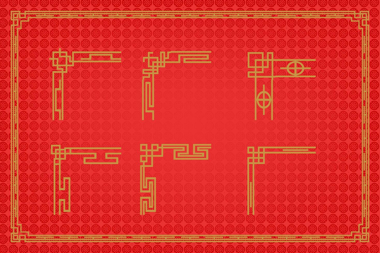 Chinese oosters grens ornament vector