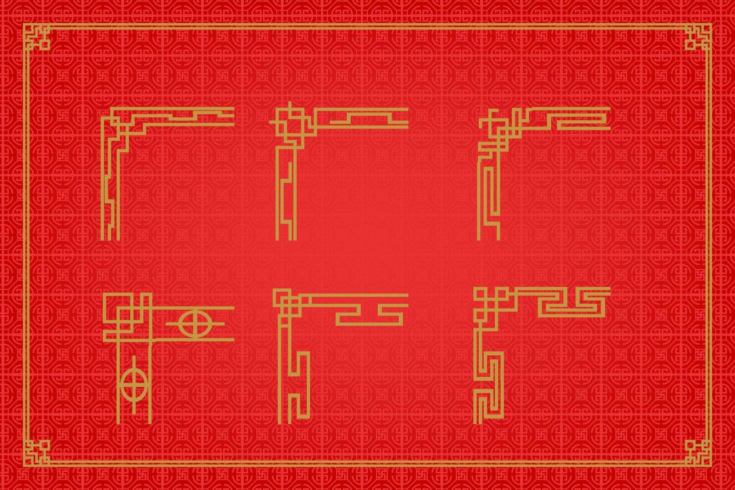 Chinese oosters grens ornament vector