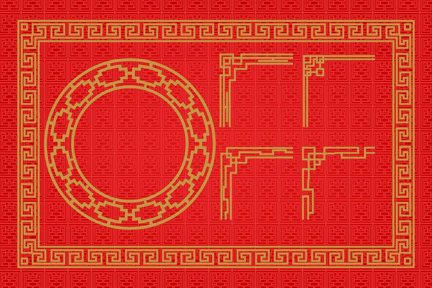 Chinese oosters grens ornament vector