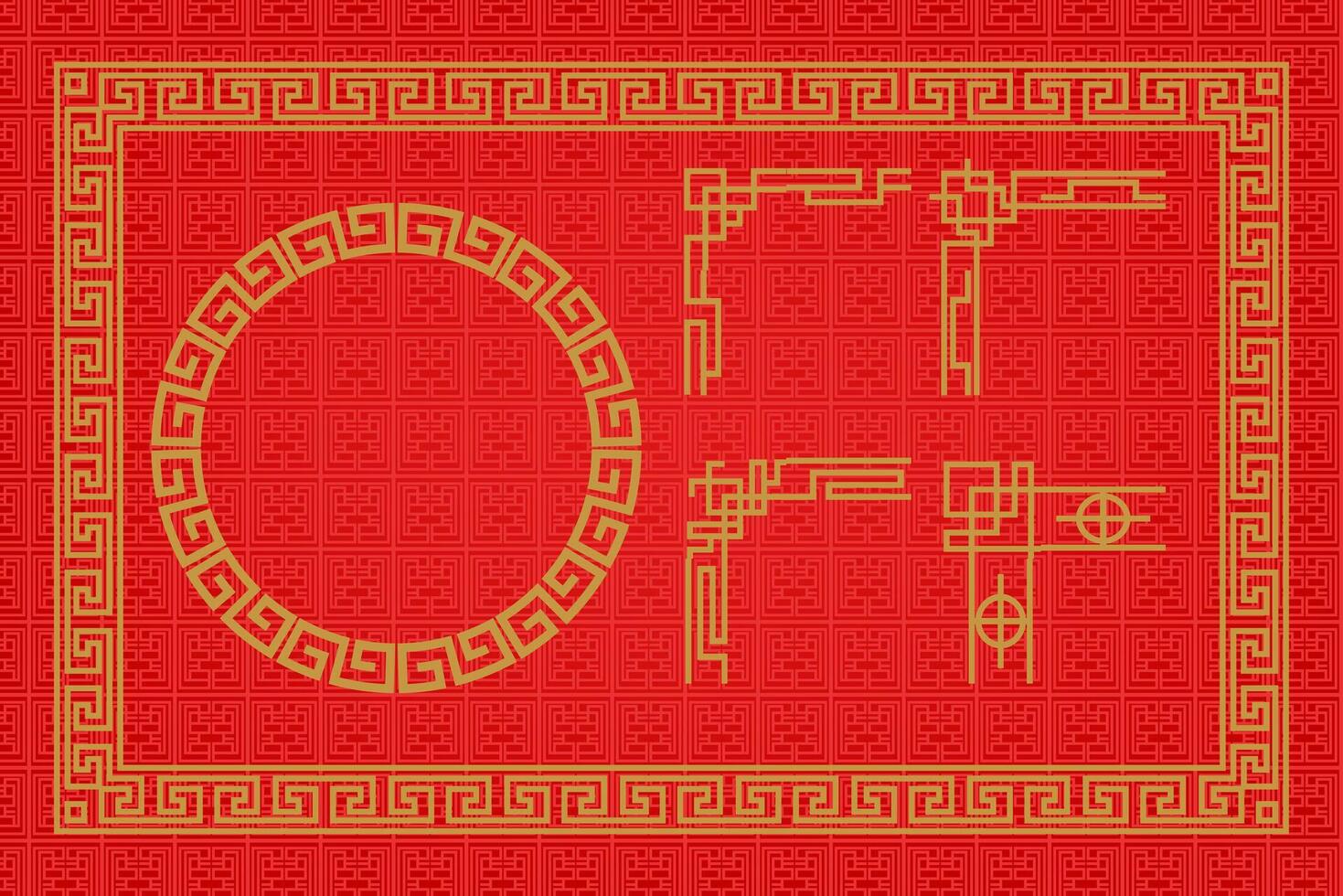 Chinese oosters grens ornament vector