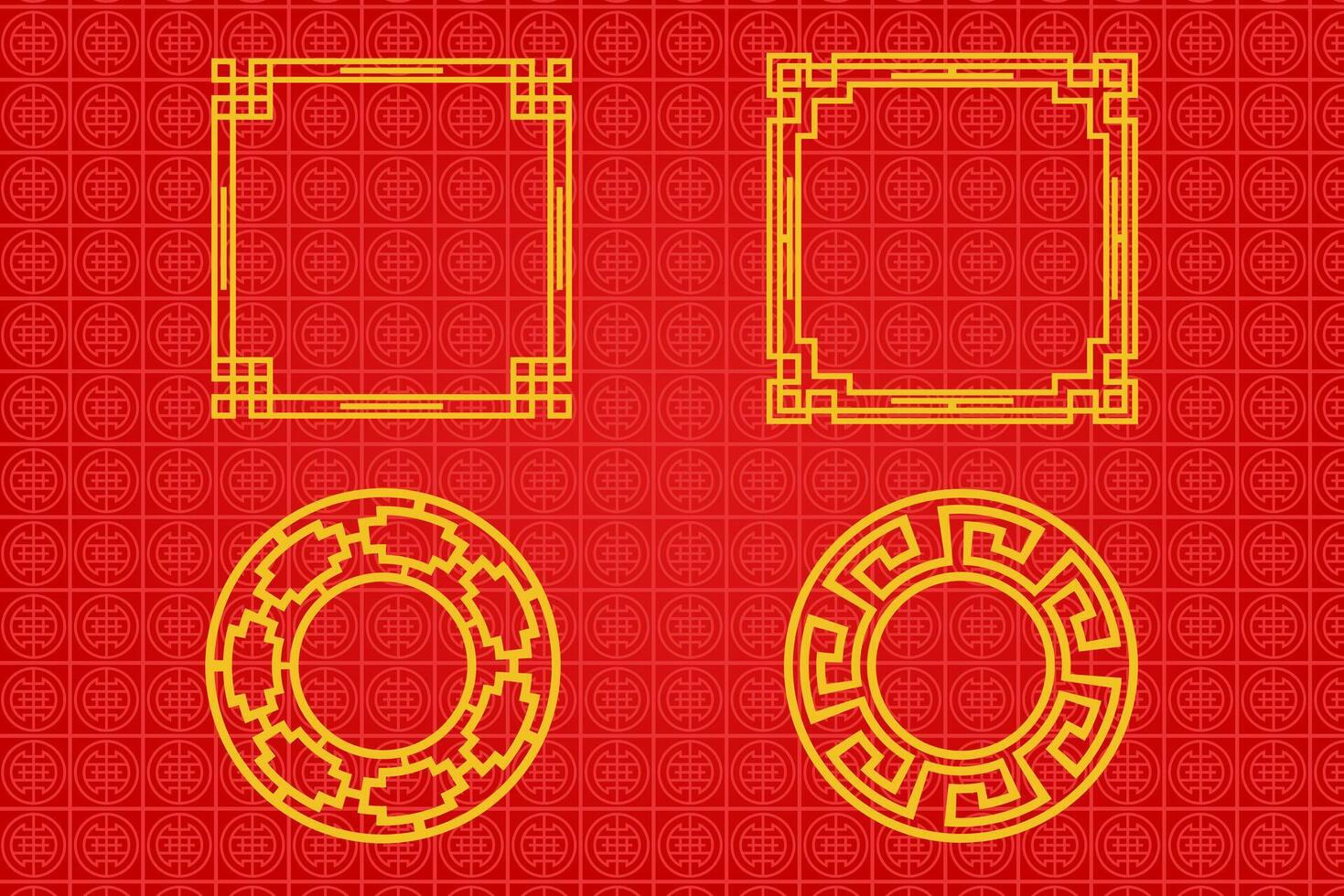 Chinese oosters grens ornament vector