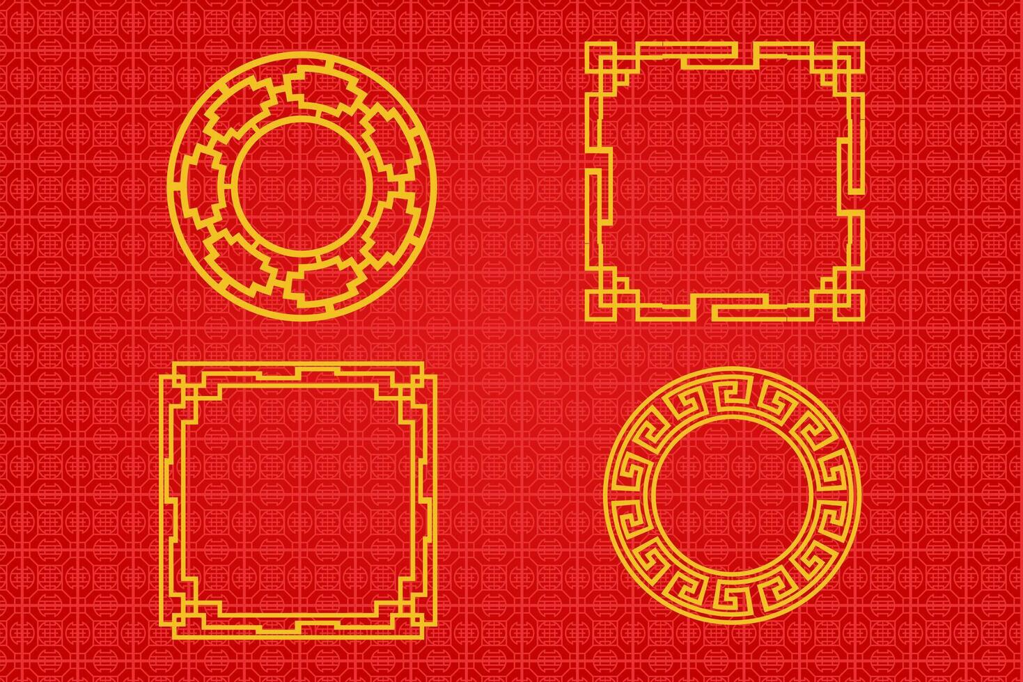 Chinese oosters grens ornament vector