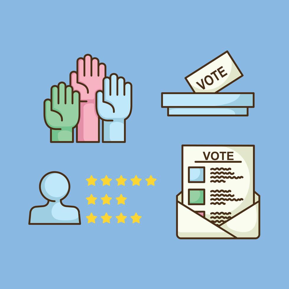 stemmen verkiezingen icoon symbool kunst voor politiek thema vector icoon ontwerp kunst. stemmen poll en Promotie campagne