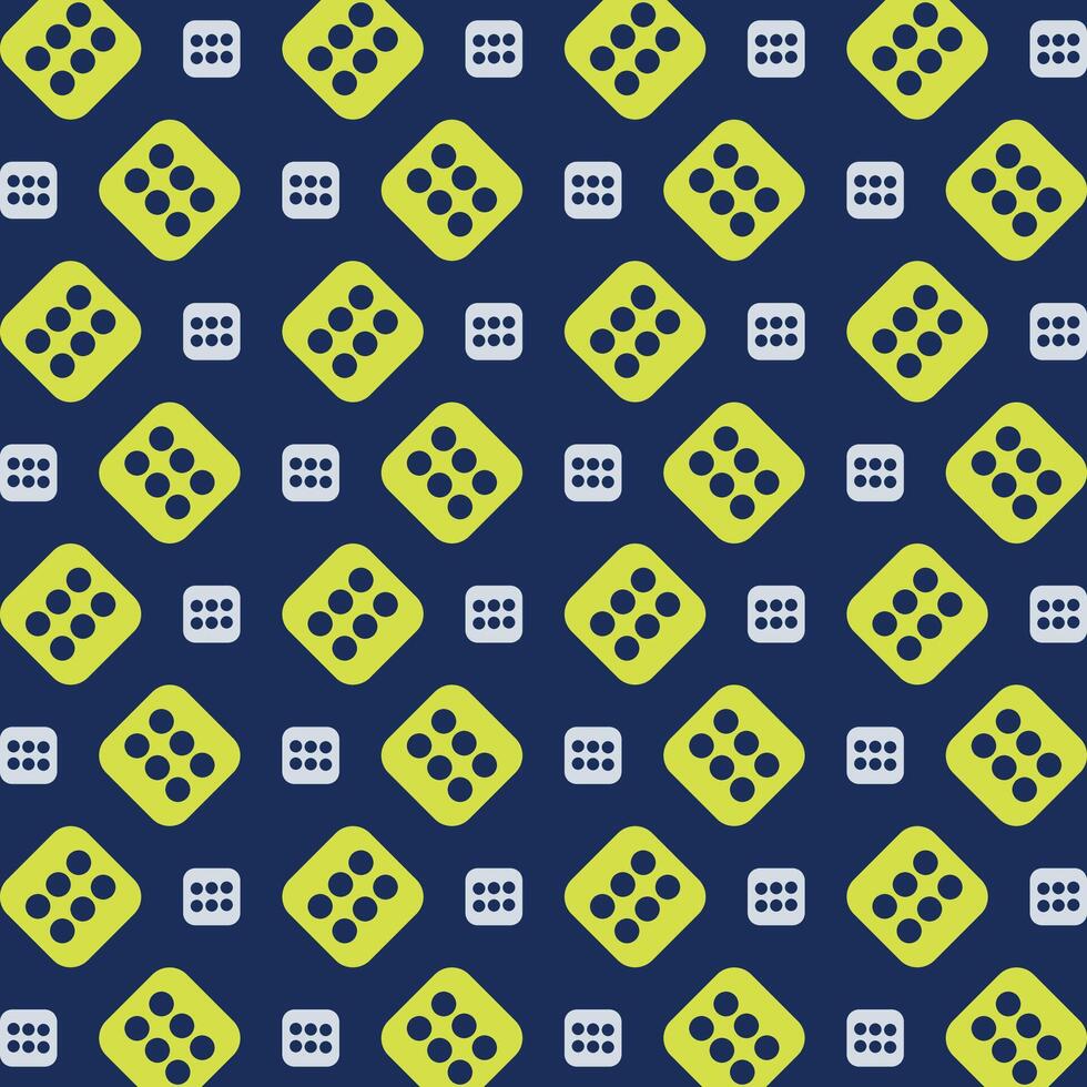 Dobbelsteen zes icoon herhalen groen modieus patroon kleurrijk vector illustratie achtergrond