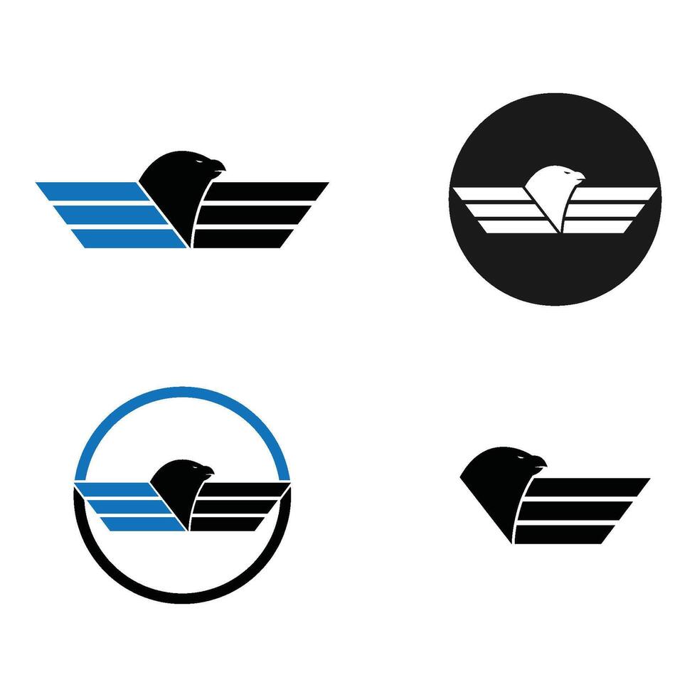 valk vleugel logo sjabloon vector pictogram ontwerp