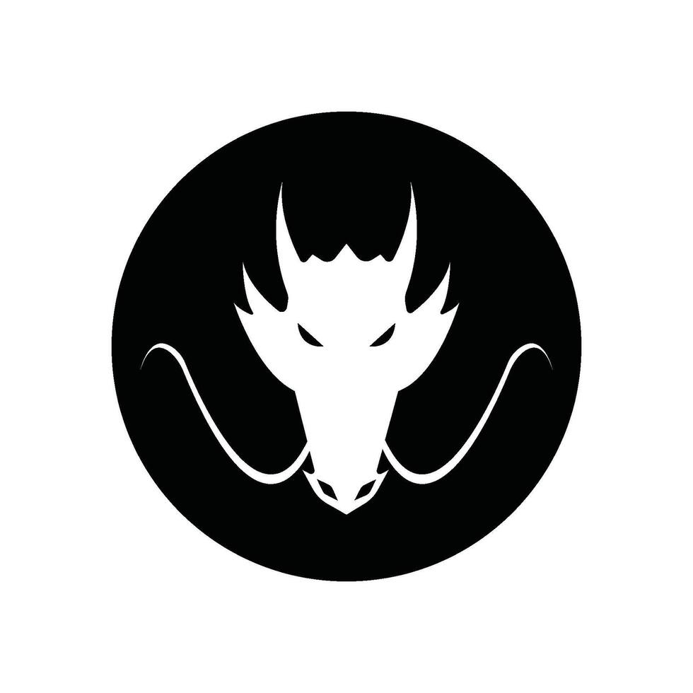 draak vlak kleur logo sjabloon vector