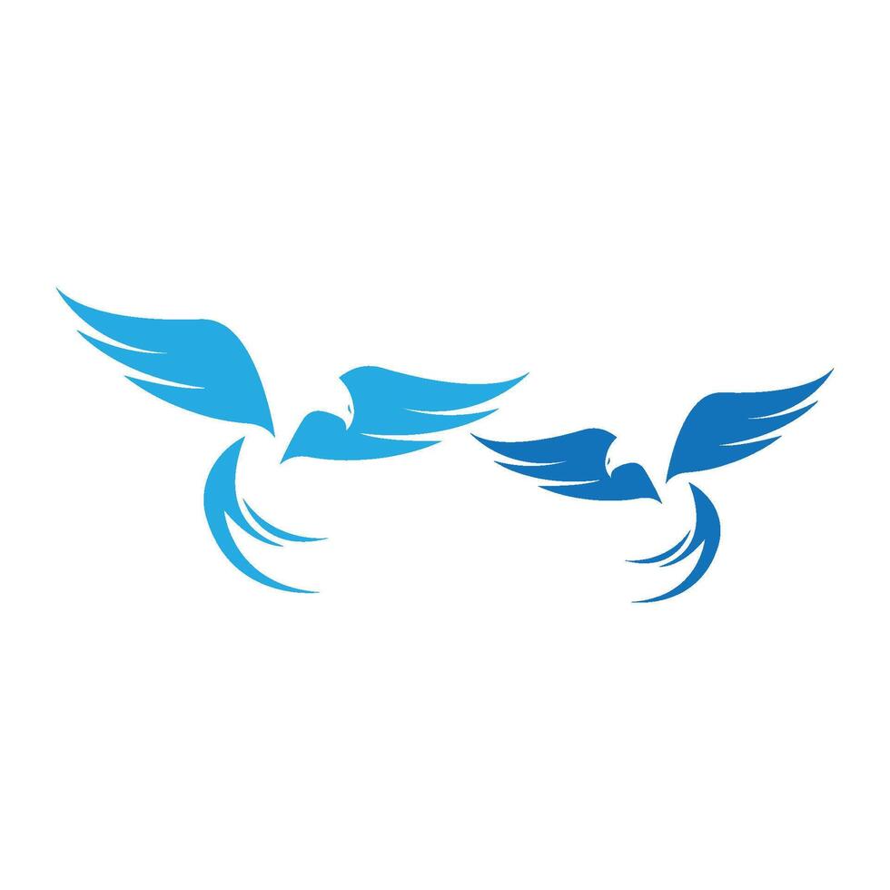 valk vleugel logo sjabloon vector pictogram ontwerp